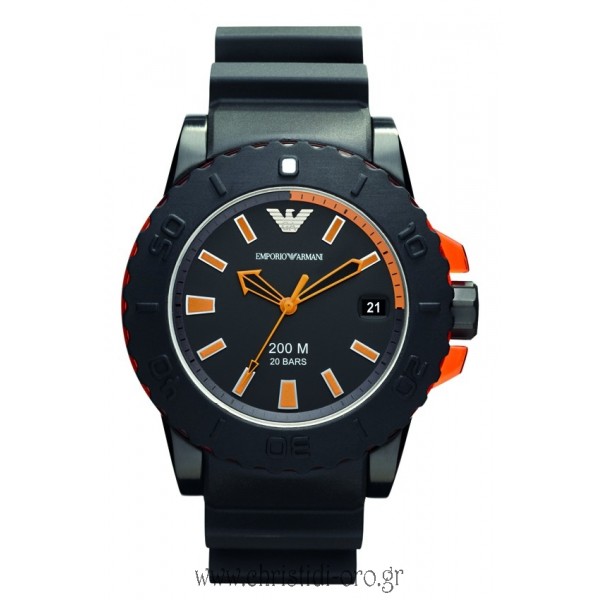 Armani best sale orange watch